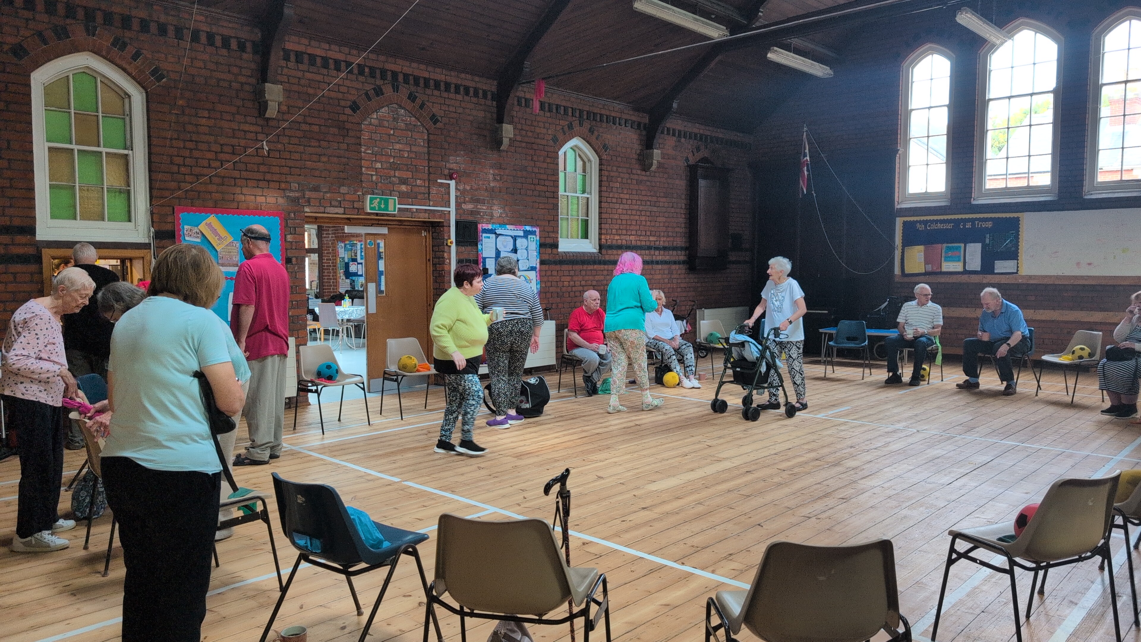 Seated exercise class